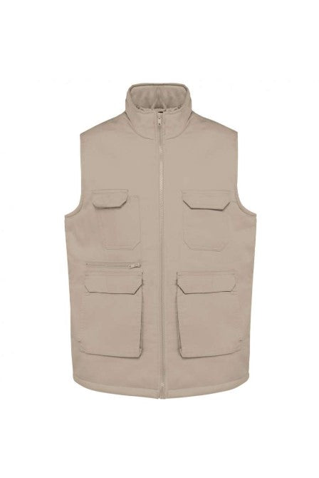 WK607 Unisex Padded Multi-Pocket Polycotton Vest