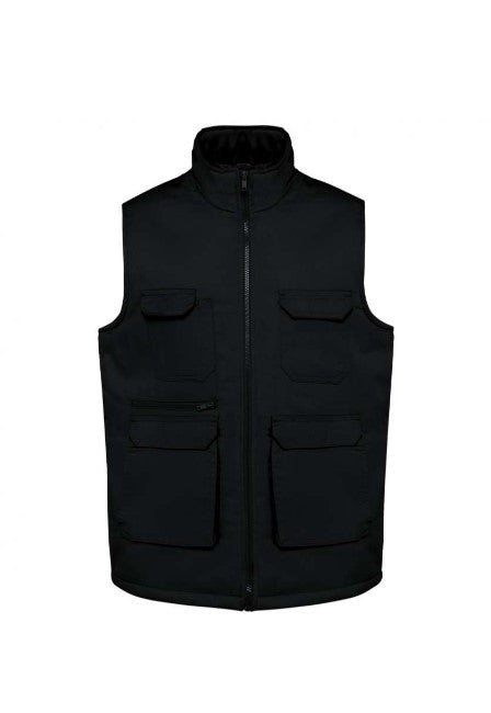 WK607 Unisex Padded Multi-Pocket Polycotton Vest