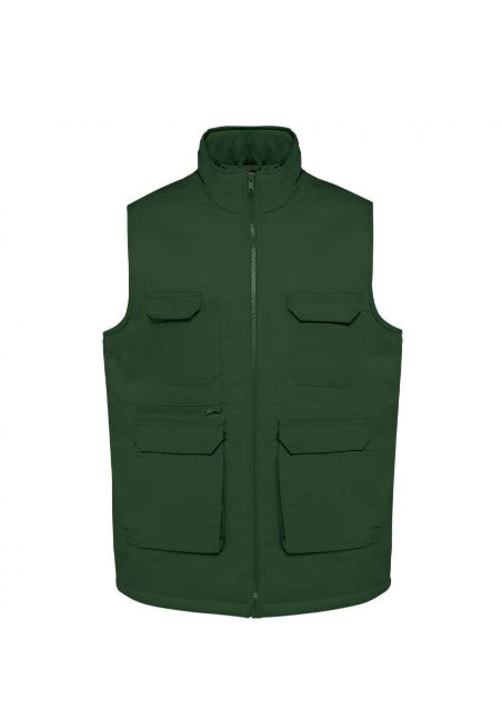 WK607 Unisex Padded Multi-Pocket Polycotton Vest