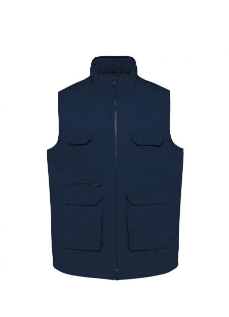 WK607 Unisex Padded Multi-Pocket Polycotton Vest