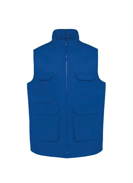 WK607 Unisex Padded Multi-Pocket Polycotton Vest