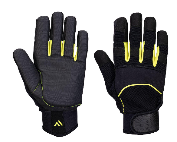 A791  Anti-Vibration B600 PU Mechanical Glove Black