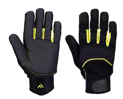 A791  Anti-Vibration B600 PU Mechanical Glove Black