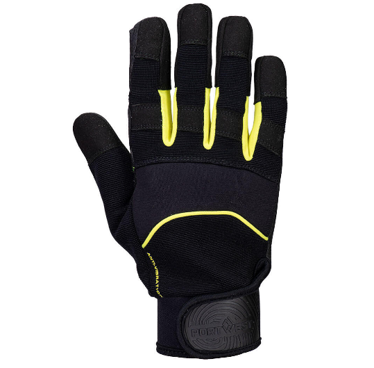 A791  Anti-Vibration B600 PU Mechanical Glove Black