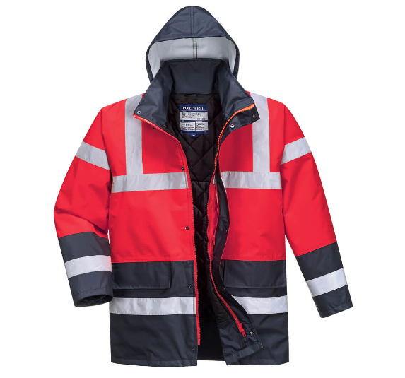 S466 Hi-Vis Contrast Winter Traffic Jacket - Yellow