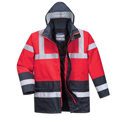 S466 Hi-Vis Contrast Winter Traffic Jacket - Yellow