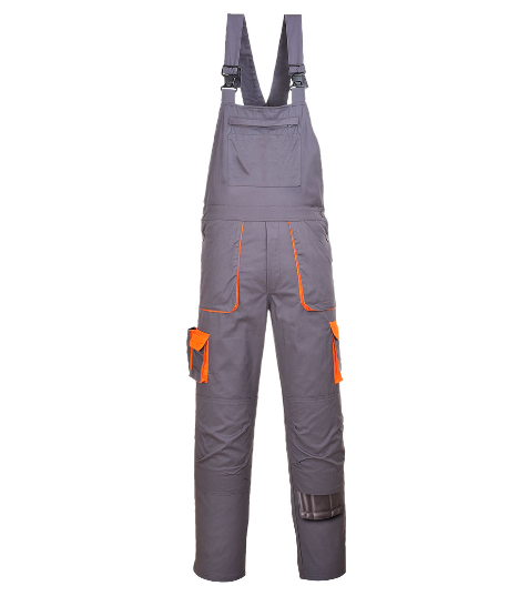 Portwest Texo Contrast Bib and Brace - Grey