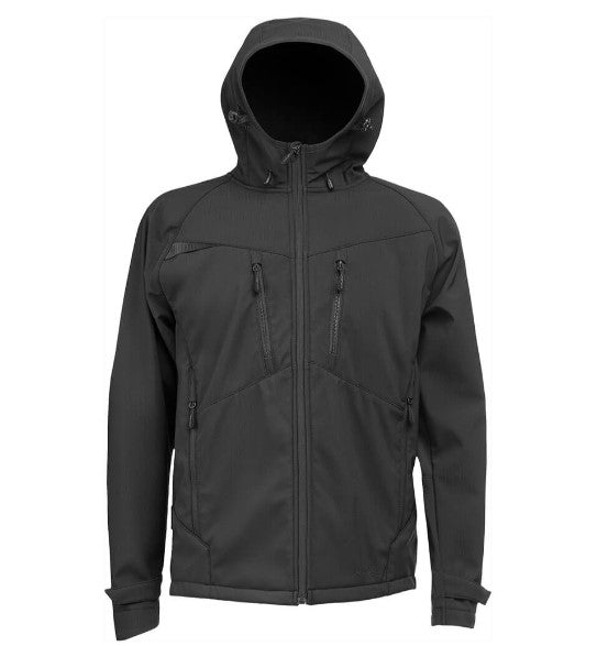 DX474 Hooded Softshell Work Jacket - All Black