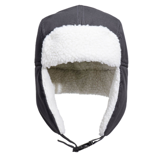 HA33 Sherpa Lined Trapper Hat - Black