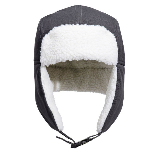 Sherpa Lined Trapper Hat - Metal Grey