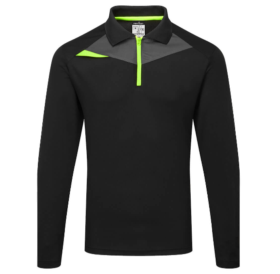 DX414 Polo Shirt L/S - Black