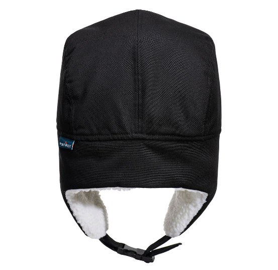 HA33 Sherpa Lined Trapper Hat - Black
