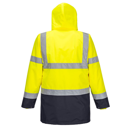 S766 Hi-Vis 5-in-1 Contrast Essential Jacket - Yellow/Navy